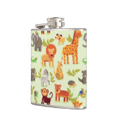 漫画動物が付いているパターン フラスク (左)