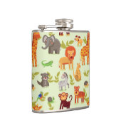 漫画動物が付いているパターン フラスク (右)