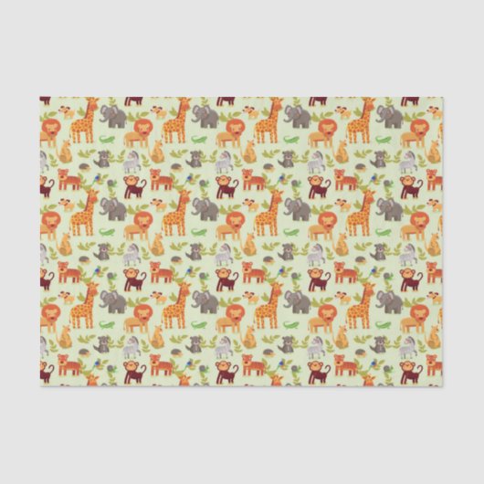 漫画動物が付いているパターン 薄葉紙 (正面)