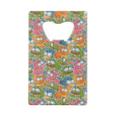 漫画動物が付いているヴィンテージパターン クレジットカード栓抜き (裏面)