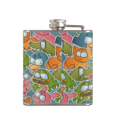 漫画動物が付いているヴィンテージパターン フラスク (裏面)