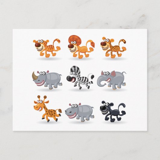 漫画動物は1つを置きました ポストカード (正面)