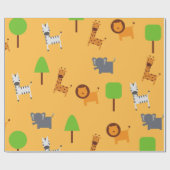 漫画動物テーマ包装紙 ラッピングペーパー (フラット)