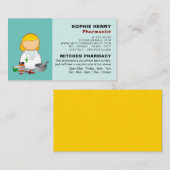 漫画化学者、薬局、薬剤師 名刺 (正面/裏面)