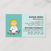 漫画化学者、薬局、薬剤師 名刺 (正面)