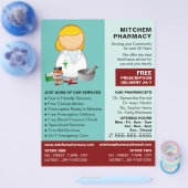 漫画化学者、薬局、薬局広告者 チラシ (シングル)