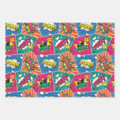 漫画吹き出しアーポップ・アートのト ラッピングペーパーシート (正面2)