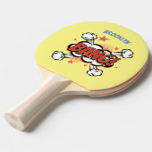 漫画吹き出しタイポグラフィアート 卓球ラケット (正面アングル)