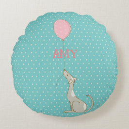 漫画図解入りの、写真付きのの犬の装飾子供へ ラウンドクッション