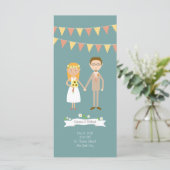 漫画図解入りの、写真付きのカップルポートレート結婚ズ プログラム (スタンド正面)