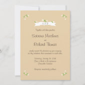 漫画図解入りの、写真付きのカップルポートレート結婚ズ 招待状 (正面)