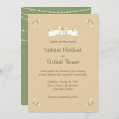 漫画図解入りの、写真付きのカップルポートレート結婚ズ 招待状 (正面/裏面)