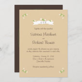 漫画図解入りの、写真付きのカップルポートレート結婚ズ 招待状 (正面/裏面)