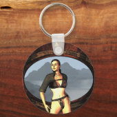 漫画女 キーホルダー (正面)