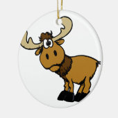 漫画好きなムース|背景色を選択 セラミックオーナメント (左)