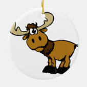 漫画好きなムース|背景色を選択 セラミックオーナメント (裏面)