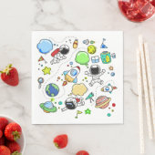 漫画宇宙テーマバースデーパーティー紙ナプキンス スタンダードランチョンナプキン (インサイチュ)