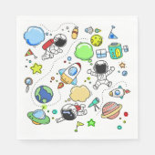 漫画宇宙テーマバースデーパーティー紙ナプキンス スタンダードランチョンナプキン (正面)