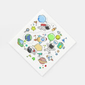 漫画宇宙テーマバースデーパーティー紙ナプキンス スタンダードランチョンナプキン (角)