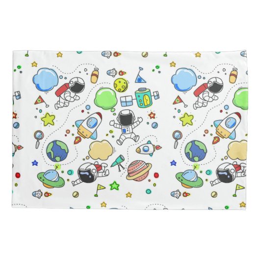 漫画宇宙テーマピローケース 枕カバー (裏面)