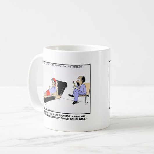 漫画家がTeeカードをおもしろい引退する理由マグギフト コーヒーマグカップ (正面左)
