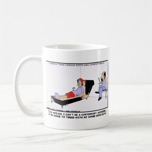 漫画家がTeeカードをおもしろい引退する理由マグギフト コーヒーマグカップ (左)