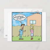 漫画家ギフトおもしろいティ&コレクティブ ポストカード (正面/裏面)