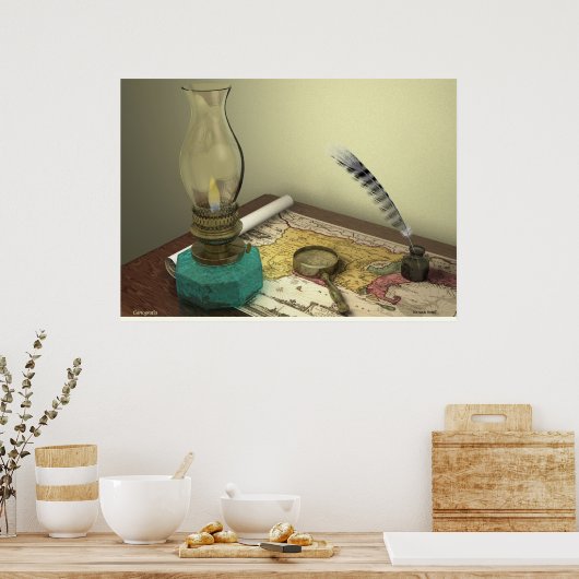 漫画家 ポスター (キッチン)