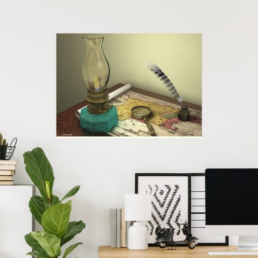 漫画家 ポスター (ホームオフィス)