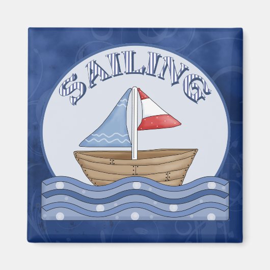 漫画帆船 マグネット (正面)