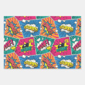 漫画帳音声バブル折り返し紙セット ラッピングペーパーシート (正面3)