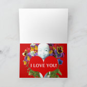 漫画幽霊ハッピーバレンタインデーグリーティングカード シーズンカード (内部)