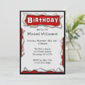 漫画引き裂かれた紙レッド誕生日招待状 招待状 (スタンド正面)