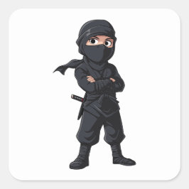 漫画忍者戦士ボーイズ誕生日パーティー スクエアシール