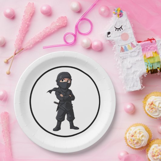 漫画忍者戦士ボーイズ誕生日パーティー ペーパープレート (パーティー)