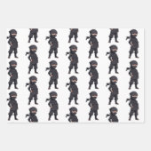 漫画忍者戦士ボーイズ誕生日パーティー ラッピングペーパーシート (正面)