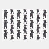 漫画忍者戦士ボーイズ誕生日パーティー ラッピングペーパーシート (正面3)