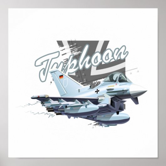 漫画戦闘機飛行機 ポスター (正面)