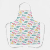 漫画数々の色のフェスティバル菓子 エプロン (正面)