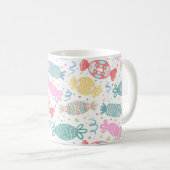 漫画数々の色のフェスティバル菓子 コーヒーマグカップ (正面右)