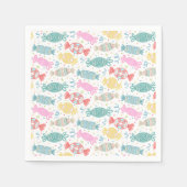 漫画数々の色のフェスティバル菓子 スタンダードカクテルナプキン (正面)