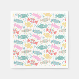 漫画数々の色のフェスティバル菓子 スタンダードカクテルナプキン