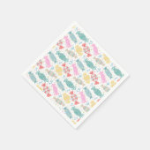 漫画数々の色のフェスティバル菓子 スタンダードカクテルナプキン (角)