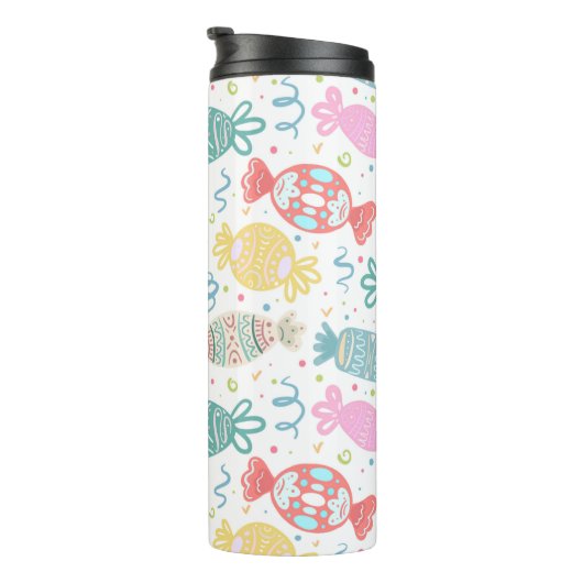 漫画数々の色のフェスティバル菓子 タンブラー (回転右)