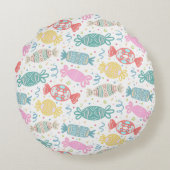 漫画数々の色のフェスティバル菓子 ラウンドクッション (裏面)