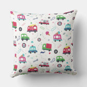 漫画数々の色の車お洒落両パターン クッション (裏面)