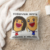 漫画最高の友友BFFsブロンドとブルネット クッション (ブランケット)