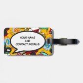 漫画本おもしろいクールパーソナライズされた ラゲッジタグ (裏面横)