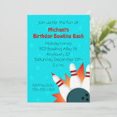 漫画本のイラストレーションのボーリングのパーティの招待状 招待状 (スタンド正面)