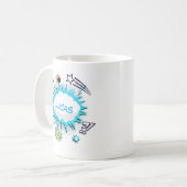 漫画本のスタイルのカラフルな名前をカスタムするのコーヒー・マグ コーヒーマグカップ (正面左)